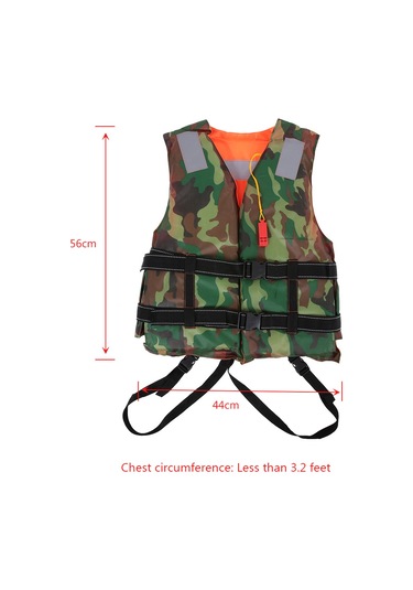 Geeksen Yeşil Kamuflaj Yetişkin Kurtarma Ceketi - Yüzme, Sörf, Balıkçılık İçin Güvenli Kuru Kalma - 7.5kg Yukarıdaki Dayanıklılık Ve Ayarlanabilir Kemerler Çok Renkli