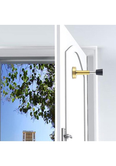 Fosenze Stainless Steel Hidrolik Puf Kapı Durdurucu - 103mm Uzunluk, Delikli/deliksiz İki Kullanıma, Darbe Emici, Zemin Koruyucu