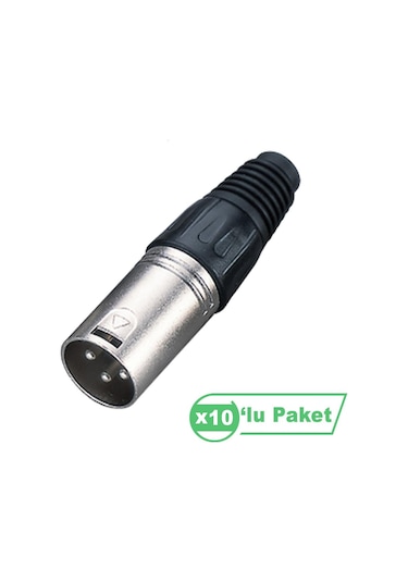 Losen La1006 Xlr 3-pin Erkek Konnektör 10 Lu Paket