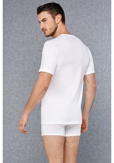 Doreanse Erkek Pamuklu Bisiklet Yaka Kısa Kol T Shirt 2510
