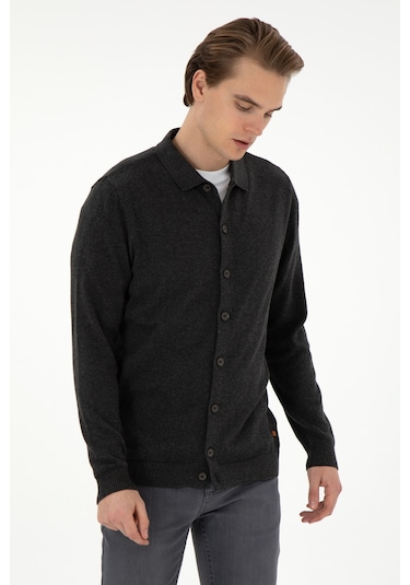 U.s. Polo Assn. Erkek Antrasit Melanj Hırka Triko 50297074-vr081 Antrasit Melanj