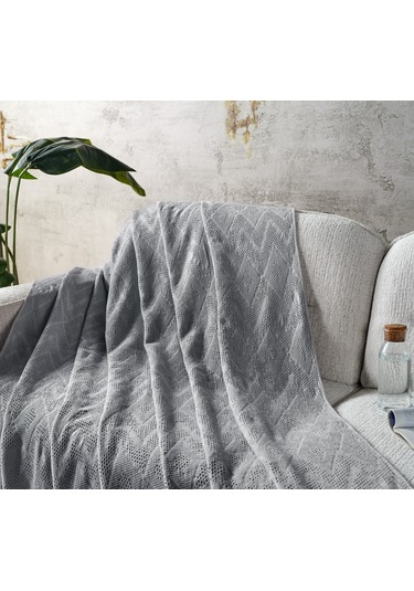 Adora Koltuk Şalı Gri - 130x170 Cm