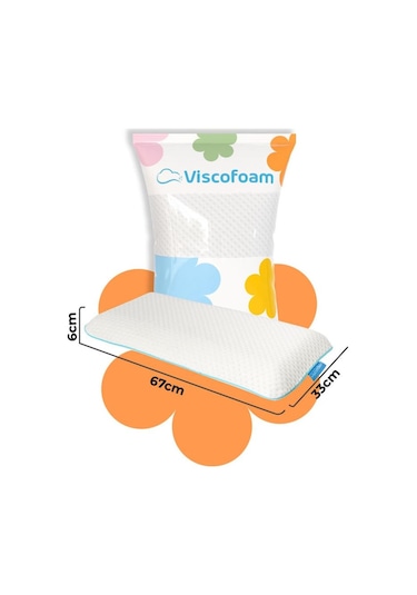 Viscofoam ViscoKidz Ortopedik Çocuk Yastığı Visco Yastık 67.5x33x6cm