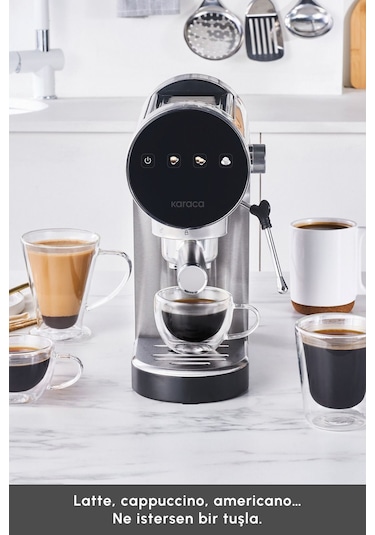 Karaca Coffee Art Dijital 20 Bar Öğütülmüş Espresso, Cappuccino ve Kapsül Kahve Makinesi