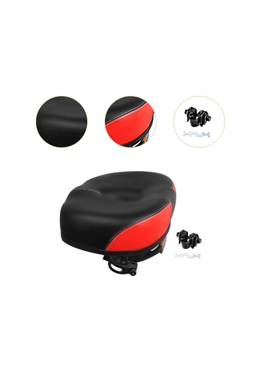Suntek Elektrikli Bisiklet Sele Kalınlaştırılmış Kırmızı Kırmızı