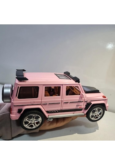 Pembe Jip Mercedes G63 G Class Metal Diecast Model Araç Çek Bırak