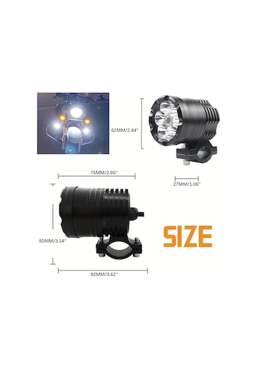 Motion003 Nlpearl Led Motosiklet Köpük Işığı 2 Adet Işık 1 Adet Anahtar 12v Sert Kablolama Motorlu Araçlar