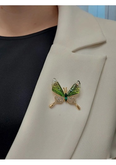Fashion Jewelry Kelebek Broş 292544138 Yeşil