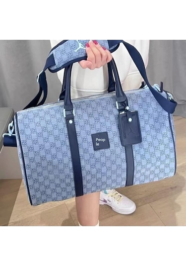 Carrier- Geniş Hacimli Oxford Seyahat Çantası - Genç Mavi