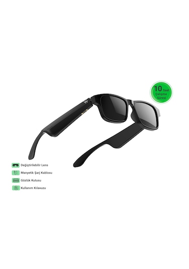 Wiami Akıllı Güneş Gözlüğü Siyah