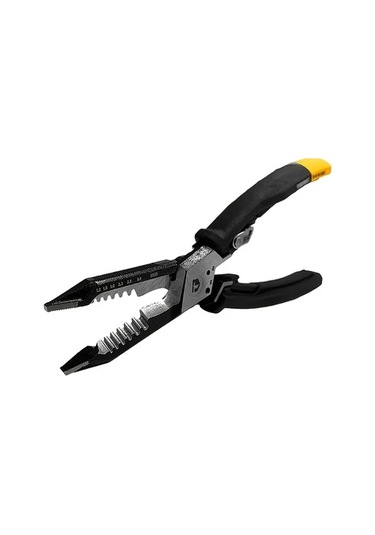 Xuweiwei Toughbuılt Pense 20 Cm Cok Fonksiyonlu Elektrik Montaj Soyma Pensesi Siyah Sari Kaymaz Sapli Tb 360 M200