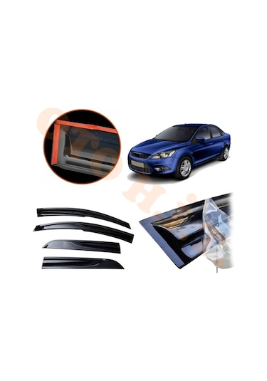 Ford Focus 2,5 Cam Rüzgarlığı Parlak Siyah Tam Uyumlu
