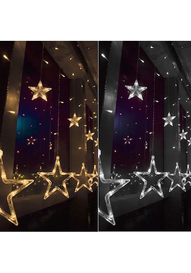 8 Modlu Renkli 10 Yıldız Stil Işık Noel Dekoratif Buz Saçağı Şerit Işık, Ab Tak Diğer