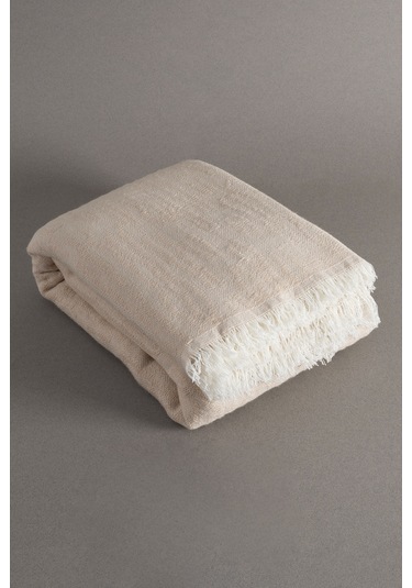 Koza Laks Bej Battaniye 200x230cm 9081 Bej