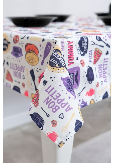 Sufre Sıvı Geçirmez Masa Örtüsü Sofra Bezi Sofra Örtüsü Piknik Örtüsü Lila
