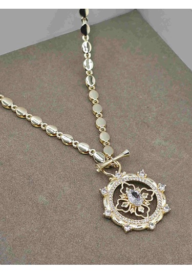 14k Mikron Altın Rodyum Kaplama Fortune Kolye Altın