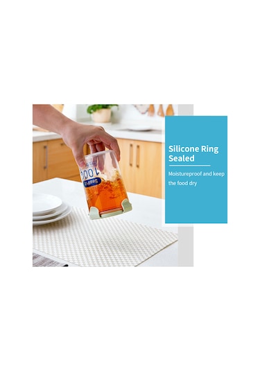 Yaleker Hava Geçirmez Pp Gıda Saklama Kabı - Kuru Gıda, Tahıl Ve Kahve Depolama Yeşil