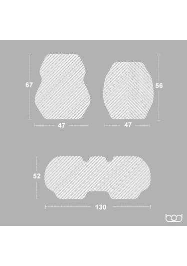 Bod Vodina Serisi Tay Tüyü Cepli Oto Koltuk Minder Seti Koltuk Koruma Kılıfı Ön Arka Set Gri