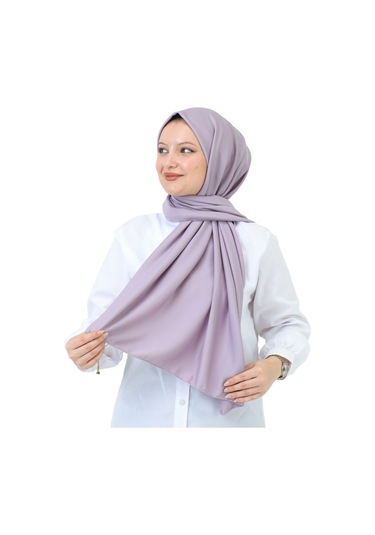 Şal Zarif Başörtüsü Eşarp Tesettür Giyim Uzun Abiyelik Lila