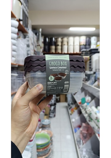 Saklama Kabı 3'lü Mükemmel Kullanım Sunar Kahverengikapak-şeffafkabı