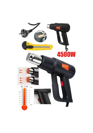 Deko SLS3848 Bakır Sargı Dayanıklı 4500 W Sıcak Hava Isı Tabancası