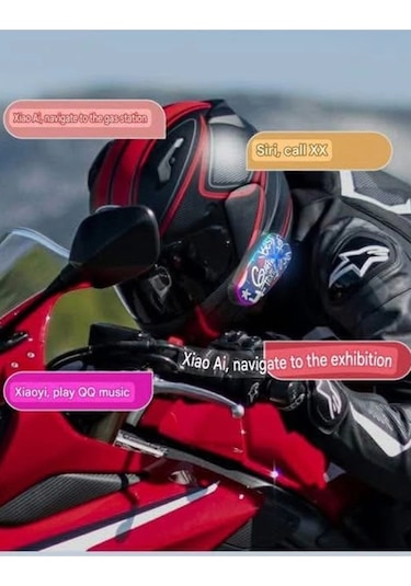 Helmet Graffiti Motor Kask Kulaklık Rgb Modlu Su Geçirmez 6.0 Bluetooth Intercom Yenı Model