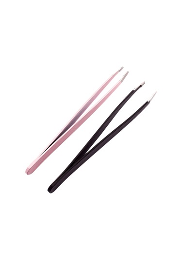 Homyl 2 Parça Profesyonel Kaş Cımbızı Eğimli Paslanmaz Tarif Edildiği Gibi