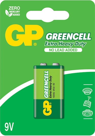 GP 1604G-B Greencell Blisterli 9V Pil