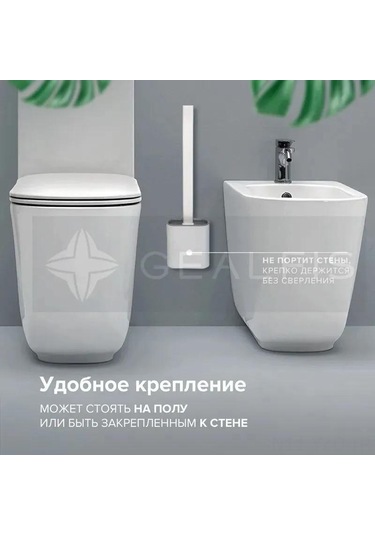 Yuntech01 Beyaz Silikon Tuvalet Fırçası - Sıkı Kapaklı, Duvar Montlu Ve Konforlu Temizlik Seti 1 Adet Diğer