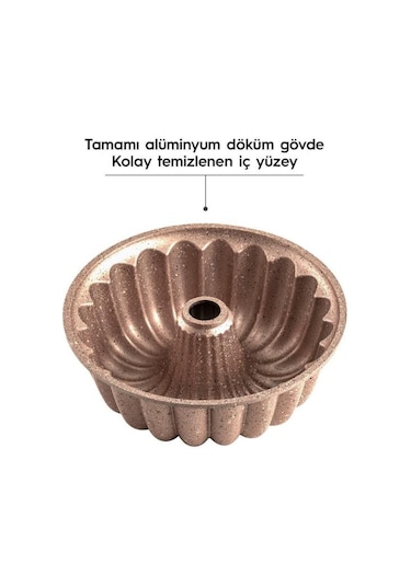 Nehir Açelya Rose Gold Döküm Kek Kalıbı 25cm Rose Gold