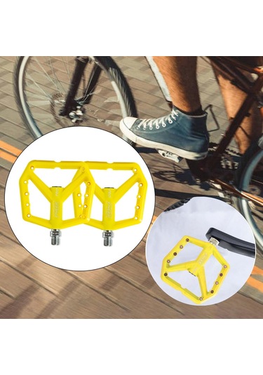 Suntek Bisiklet Pedalları Oymak Katlanır Için Bmx Şehir Sarı