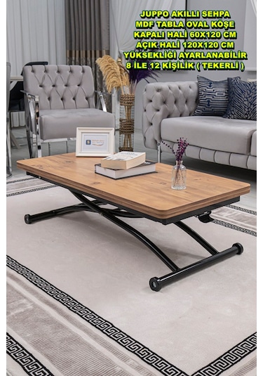 Juppo Üst Tabla Mdf Efesçam Oval Köşe Alt Siyah Dışa Kıvrım