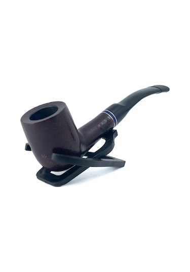 Dapper Half Bent Billiard Briar Gül Kökü 9 Mm Filtreli El Yapımı Pipo - 2645