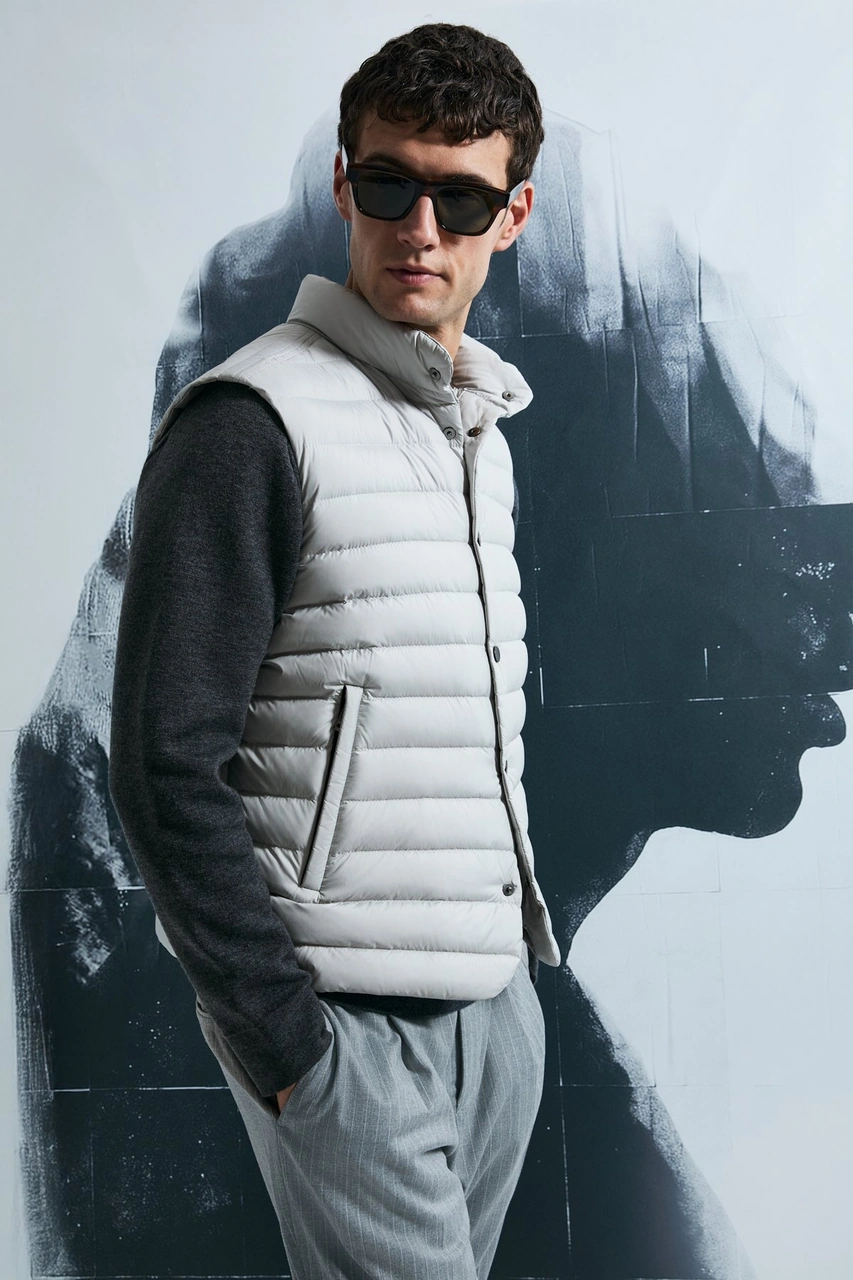 Lufian Erkek Soon Kaz Tüyü Yelek 112130027 Taş Taş