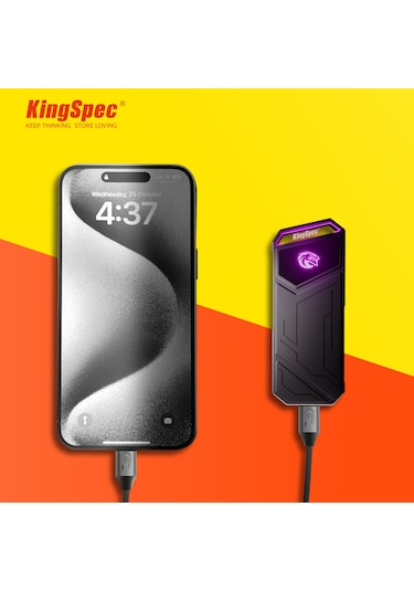 Kingspec Z5 Taşınabilir Ssd 2tb , 2090mb/s Metal Rgb Kasa Usb-c