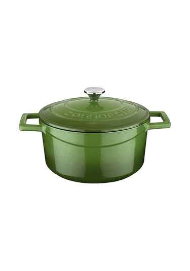 Lava Döküm Yuvarlak Tencere Çap 20 cm - Folk  Mavi