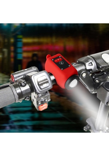 Xbyc 6128 Usb Şarjlı 250 Lümen 120 Db Yüksek Sesli Bisiklet Ön Farı Ve Korna Mavi