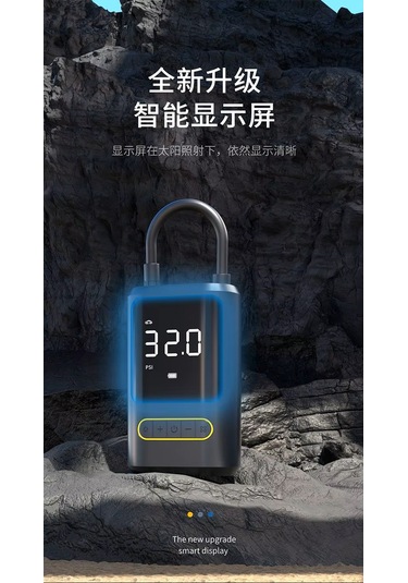 Gimp Taşınabilir Göstergeli Güç Bankası Usb & Type-c, El Feneri, Flaşör, Araç Lastik Hava Pompası