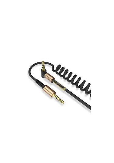 Altın Uçlu Araç Müzik Ses Kablosu Stereo Aux Kablo 1 Mt - 3.5mm