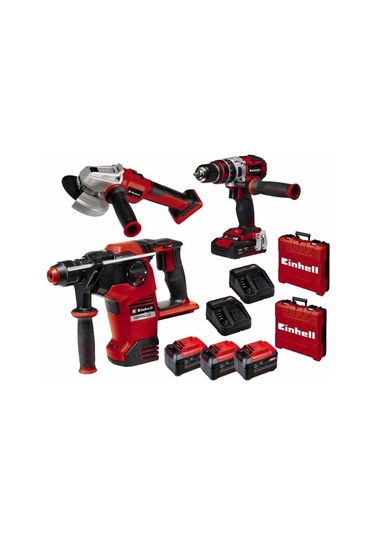 Einhell Kit Q 36V Kırıcı Delici + Matkap + Taşlama Seti
