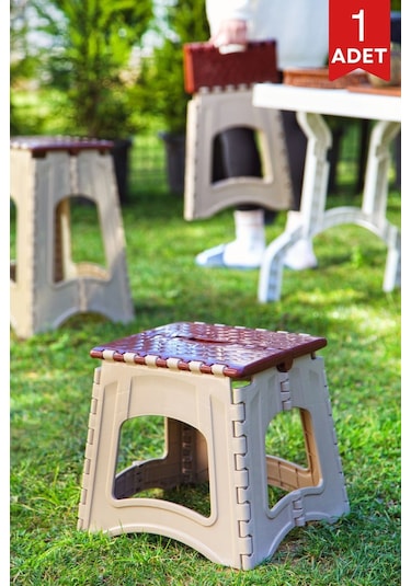 Nandy Home Küçük Boy Katlanır Tabure Kahverengi