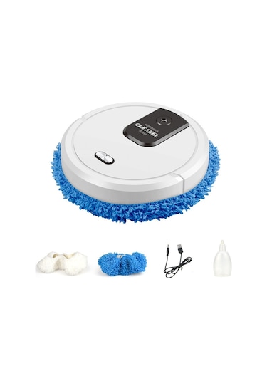 Keledi Ev Çok Fonksiyonlu Paspas Robotu Akıllı Nemlendirici Otomatik Atomizasyon Aroma Difüzör Beyaz