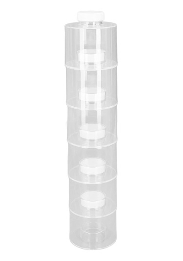 6 Adet İstiflenebilir Baharat Potu, Şeffaf Baharat Kulesi Baharat Şişesi Baharat Saklama Konteyneri ŞEffaf