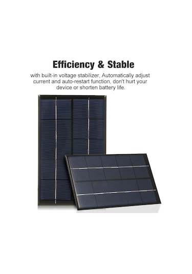 Monyee 5v 2w Taşınabilir Güneş Paneli, Hızlı Şarj Teknolojisi, Usb Portu, Dış Mekanlar İçin Telefon Ve Elektronik Cihazlar İçin Şarj Cihazı