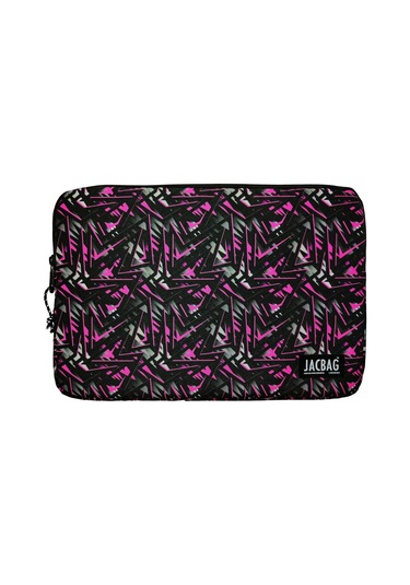 Jacbag Pembe Geometrik A4 Evrak Notebook Ve Tablet Taşıma Çantası/kılıfı Çok Renkli