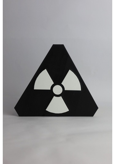 Radyoaktif Dekoratif - 3 Boyutlu Tabela 17cm