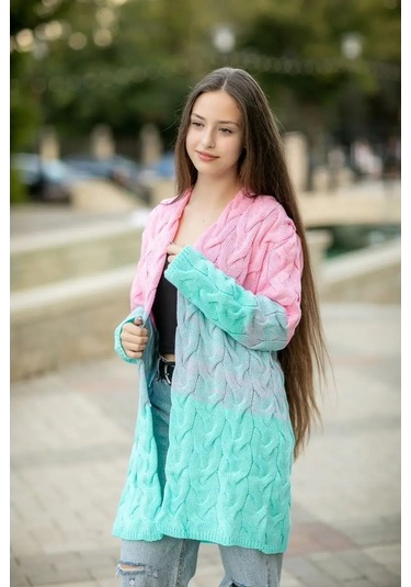 Dvora Uzun Baharlık Kardigan 10946089 Pembe