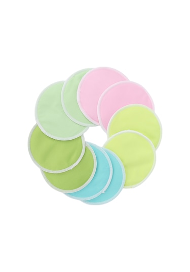 Hangfox Yıkama ve Yeniden Kullanılabilir Yüksek Su Emici, 12 CM Çaplı 10 Adet Paket Emziren Anneler İçin Süt Taşması Önleyici Meme Padleri