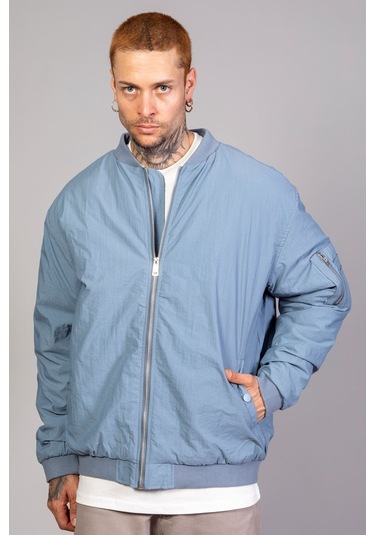 İndigo Regular Fit /krinkıl Kumaş İçi Kapitone Pilot Erkek Ce... Indıgo