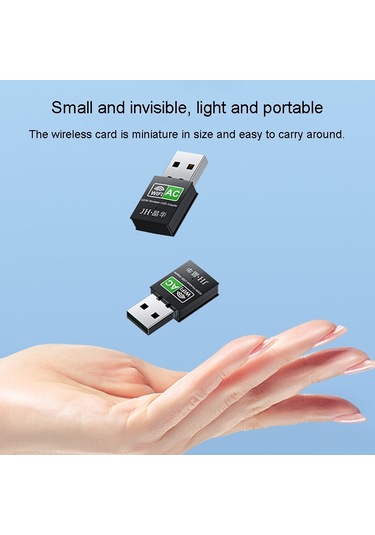 Sones Jınghua 150m Çift Bantlı Kablosuz Ağ Kartı Bilgisayar Harici 2.4g/5g Usb Wifi Alıcı Verici